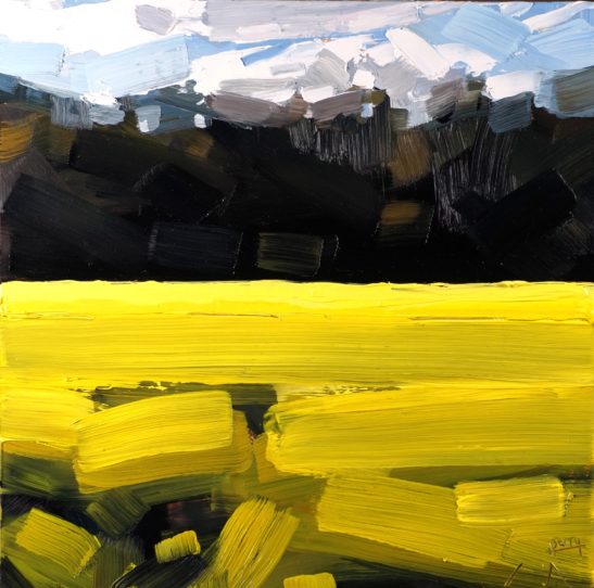 1 Field of Rapeseed near George Nympton 20 x 20 cm oil on board