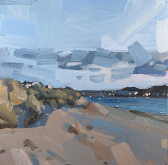 12 Instow Dusk 20 x 20 cm oil on board