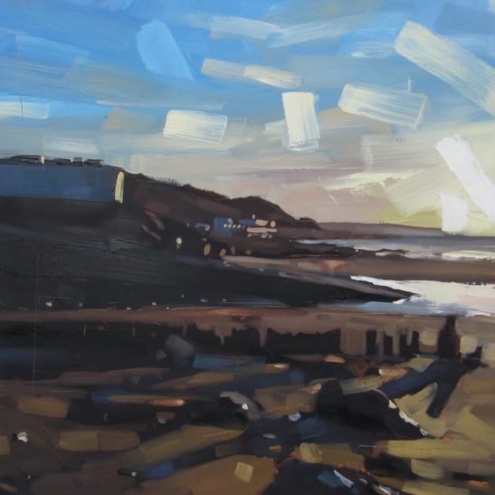 13 Westward Ho Evening 50 x 50m cm oil on board