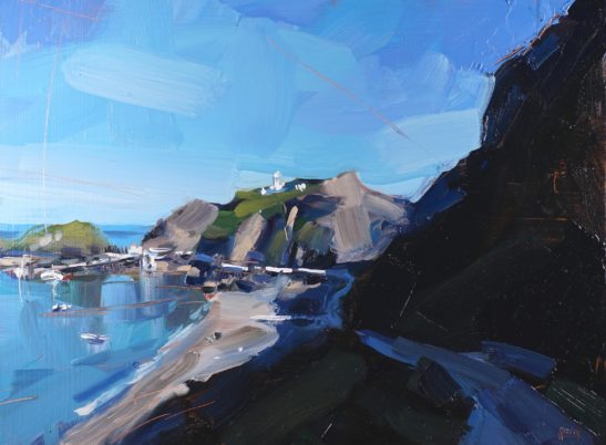 15 Lundy Landing Bay 22 x 30 cm oil on board