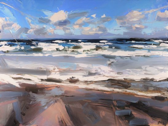 23 Waves Westward Ho 46 x 61 cm oil on board