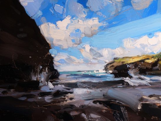 27 Tintagel 22 x 30 cm oil on board