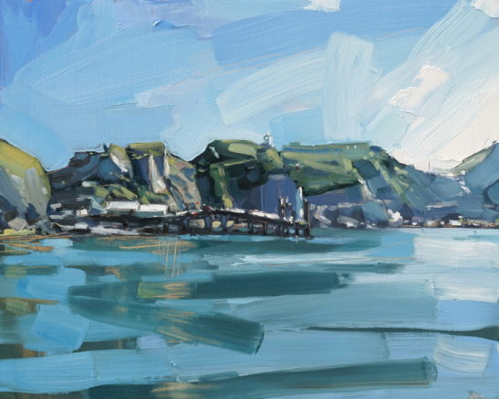 38 Leaving Lundy Island 41 x 51 cm oil on board