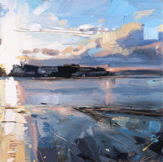 5 Instow Bright Evening 20 x 20 cm oil on board