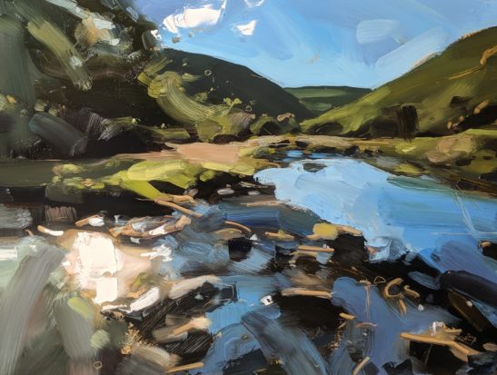 Badgeworthy Water Doone Valley 46 x 61 cm oil on board