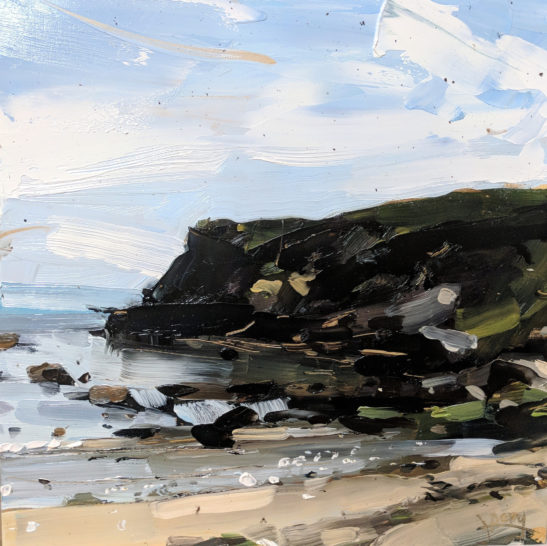 Chapel Point Cove 20 x 20 cm oil on board