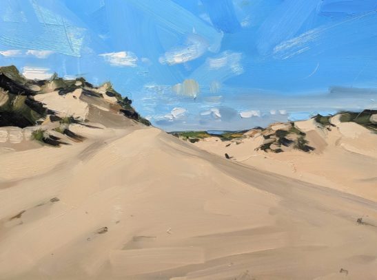 Flagpole Dune 46 x 61 cm oil on board