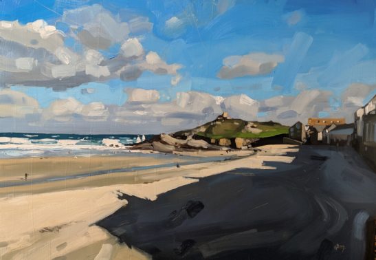 Porthmeor Beach St. Ives 100 x 70 cm oil on board