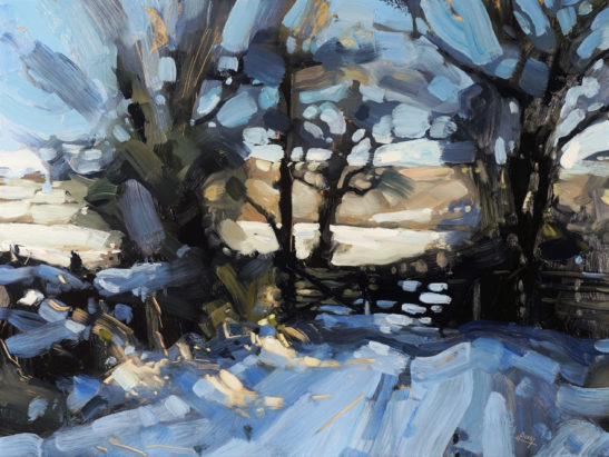 Under Codden Hill 46 x 61 cm oil on board