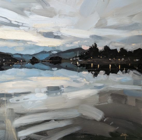 Windermere 50 x 50 cm oil on board