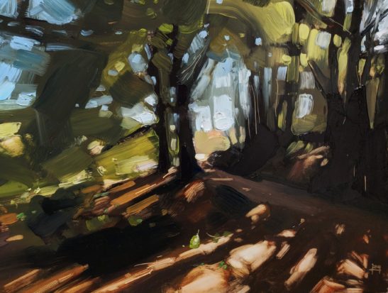 Woods near Robbers Bridge 22 x 30 cm oil on board