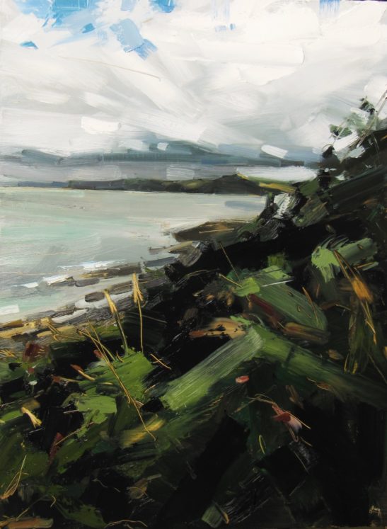 1 A Squall over Bideford Bay from Bucks Mills 60 x 80 cm oil on board scaled