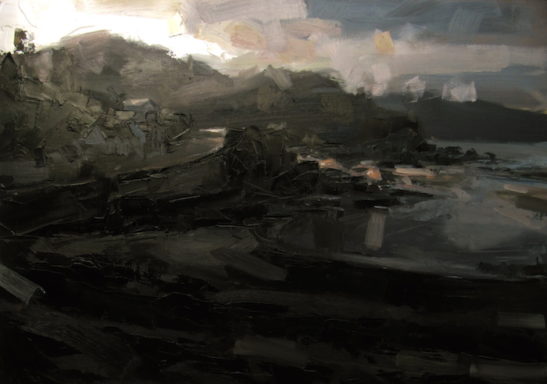 21 combe martin evening 100 x 70 cm oil on board