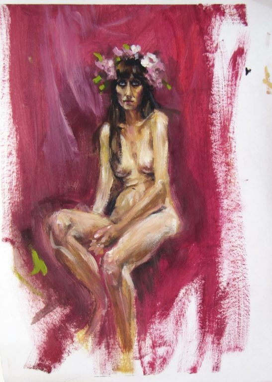 32 life drawing 30 x 40 cm oil on paper