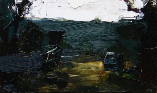 37 stanmer 25.5 x 15 cm oil on board