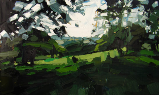 5 A Field in Stowford 50.5 x 30 cm oil on board scaled