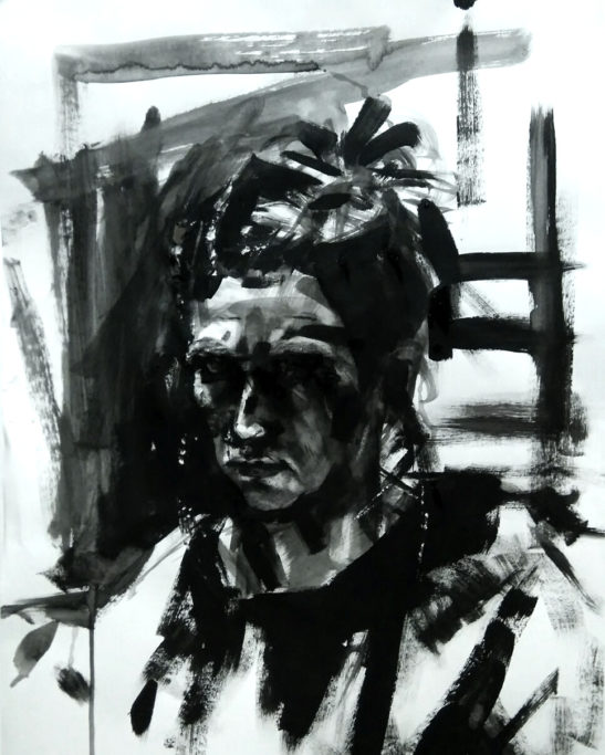 5 Self Portrait 59 x 42 cm Bideford Black