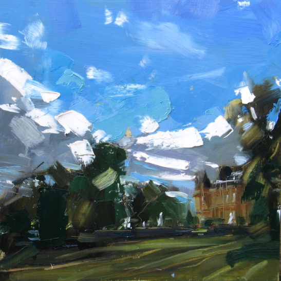 51 waddesdon manor 50 x 50 cm oil on board