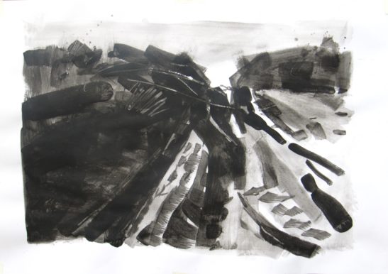 Braunton Burrows 59 x 42 cm Bideford Black on paper scaled