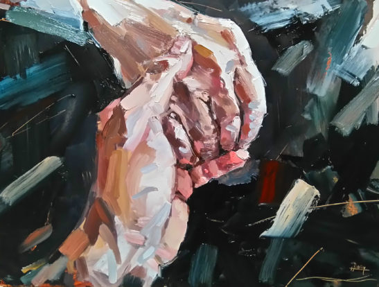 Hands 22 x 29cm oil on board