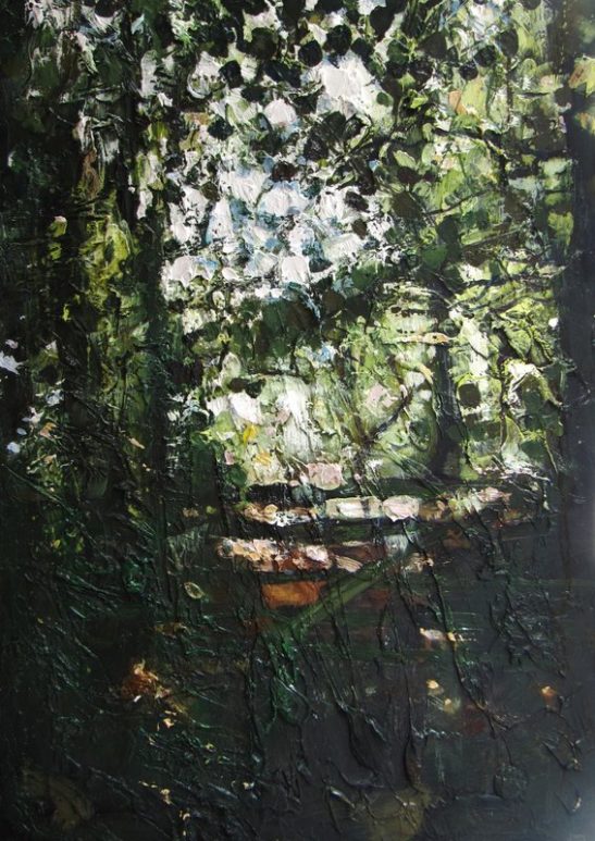 hannahford woods oil on board