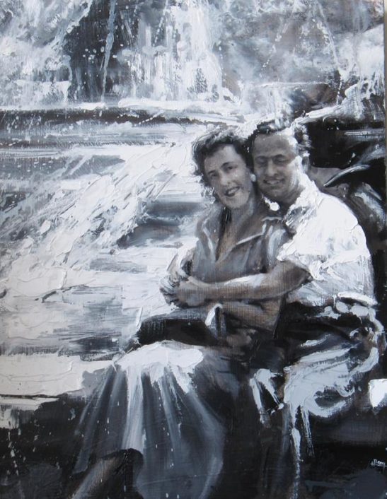 hannahs grandparents 30 x 40 cm oil on canvas