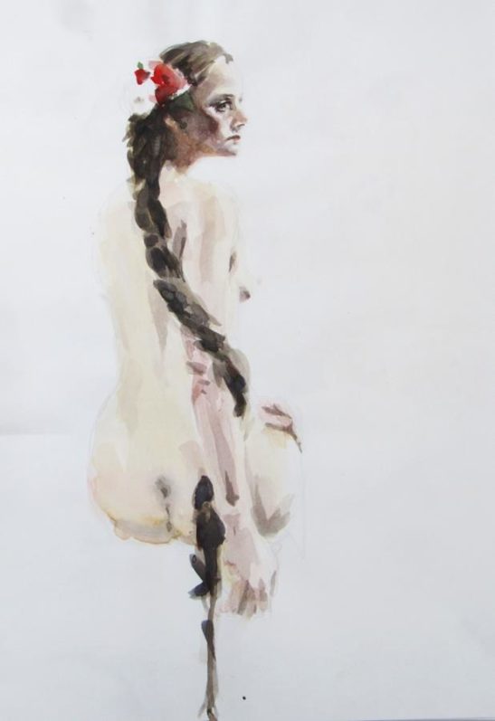 rapunzel 30 x 40 cm watercolour