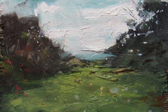 south downs oil on board  19.5 x 13.4