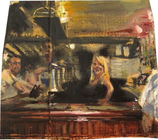 tracy behind the bar 19 x 17 cm