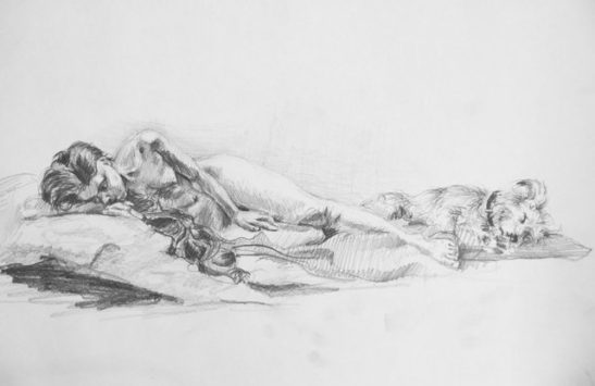 venus of urbino pencil on paper