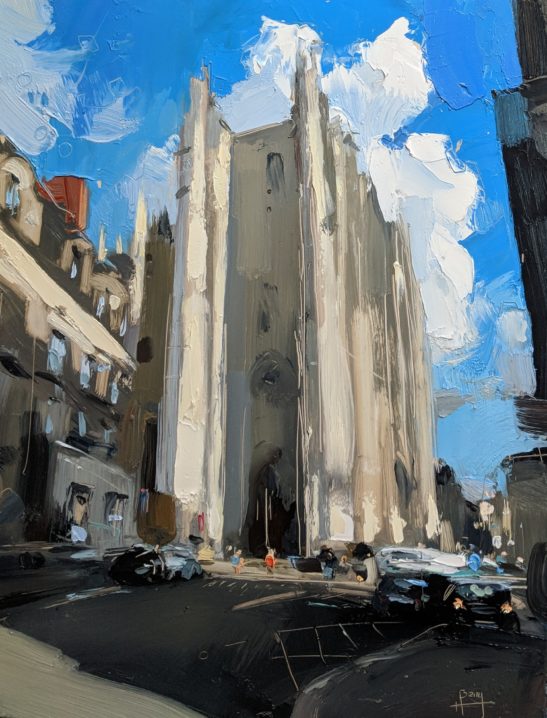 CathÇdrale Saint Pierre et Saint Paul Nantes 22 x 30 cm oil on board