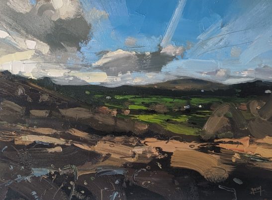 Chagford 29 x 21cm oil on paper