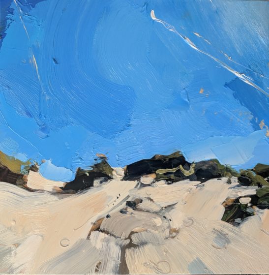 Instow Dunes 20 x 20 cm oil on board