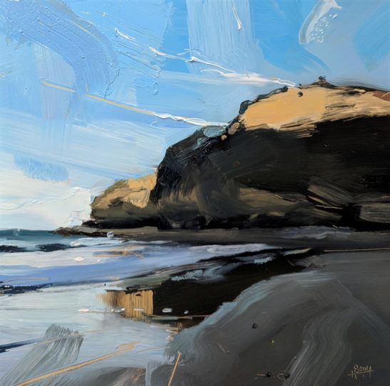 Lee Bay 20 x 20 cm oil on board