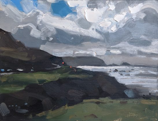 Welcombe Mouth 22 x 30cm oil on board