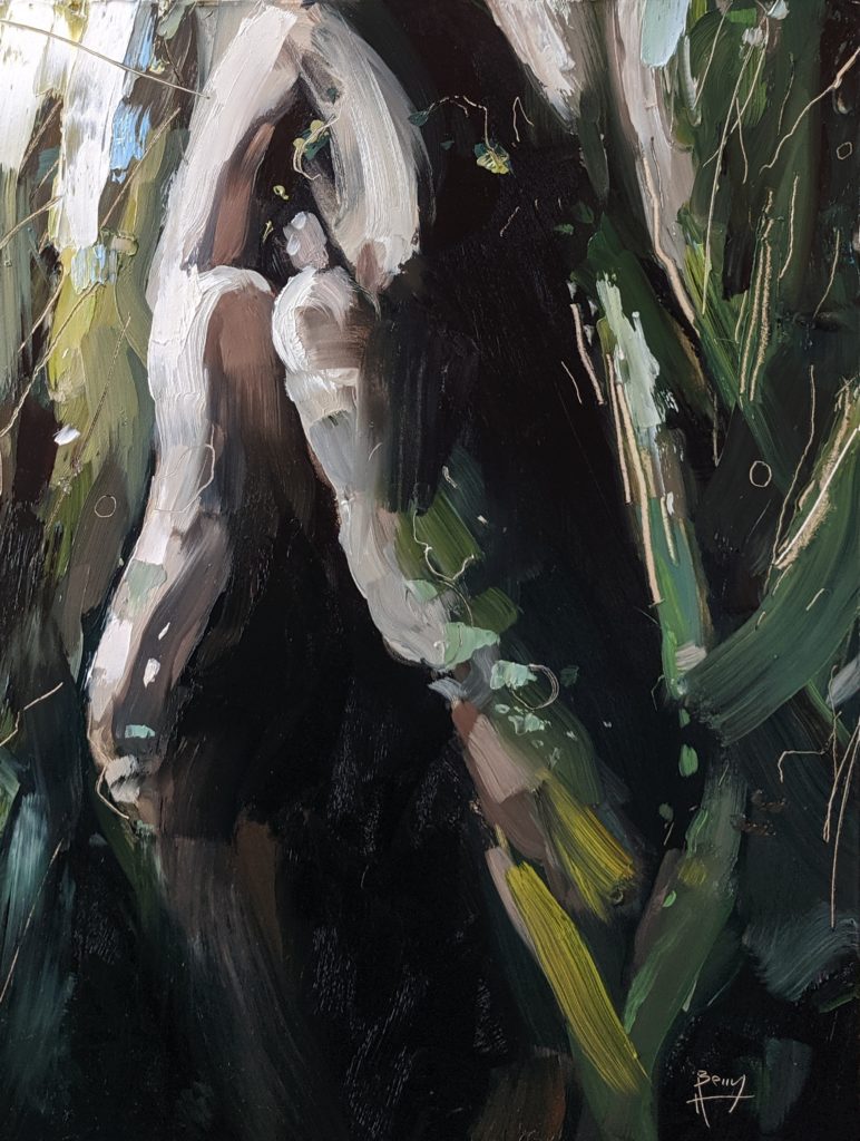 vulva 22 x 30 cm oil on board