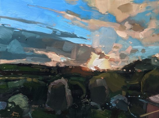 Landscape from my window 22x30cm oil on board