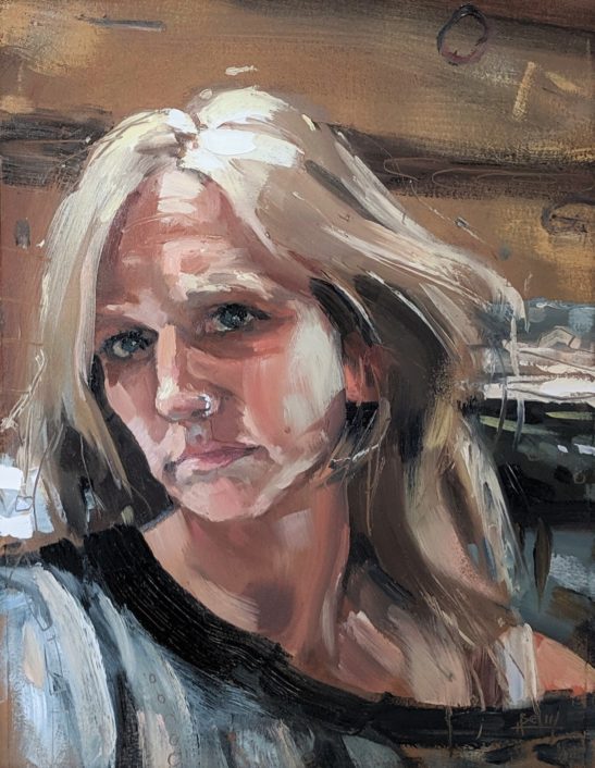 Self Portrait 20 x 29 cm oil on paper