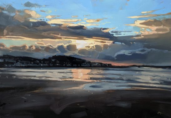 Instow Sunset 100 x 70 cm oil on board