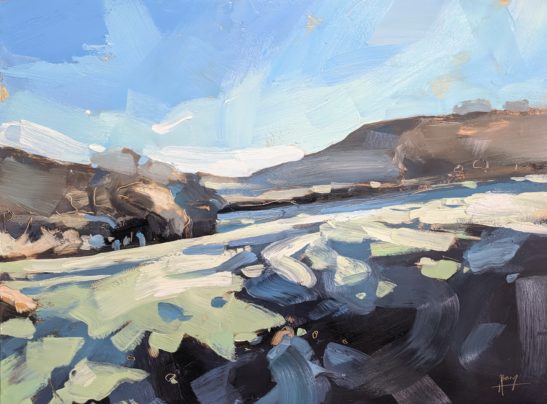 Frosty Field 22 x 30 cm oil on board