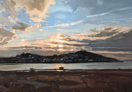 Cold Spring Evening Instow 70 x 100 cm oil on board