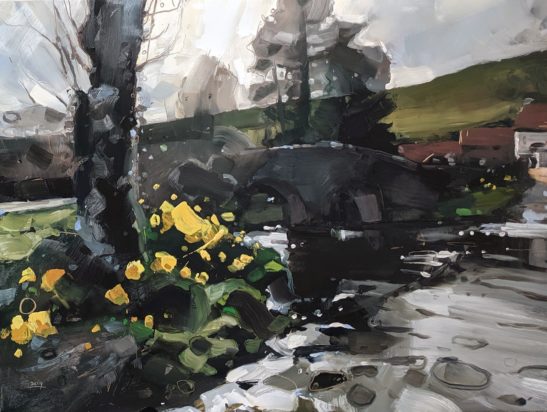 Daffodils Malmsmeade 46 x 61 cm oil on board