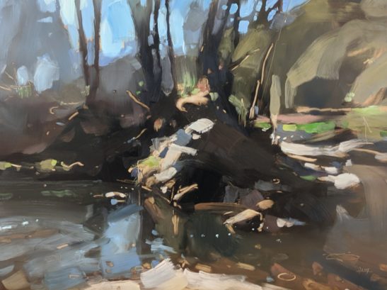 East Lynn River 31 x 41 cm oil on board 1