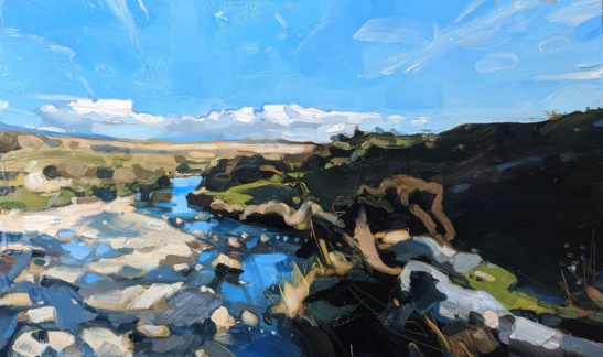 River Lyd 30 x 50 cm oil on board 1