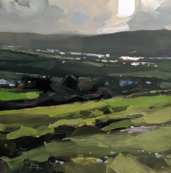 Taw Valley 20 x 20 cm oil on board