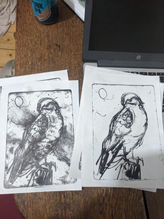 Buzzard kitchen litho