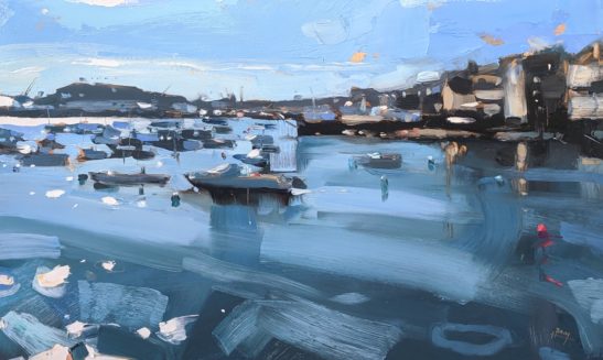 Falmouth 30 x 50 cm oil on board