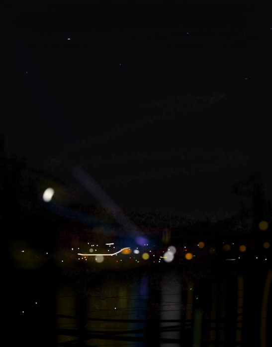 Henley Festival from the Thames digital drawing