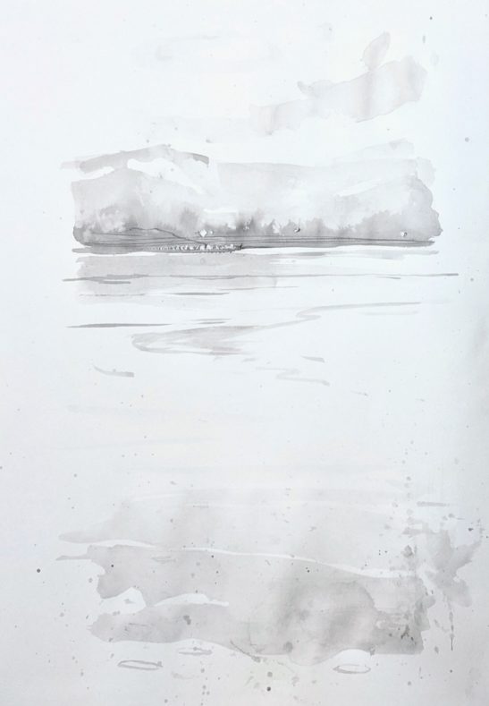 Mawddach Estuary 21 x 28 cm ink
