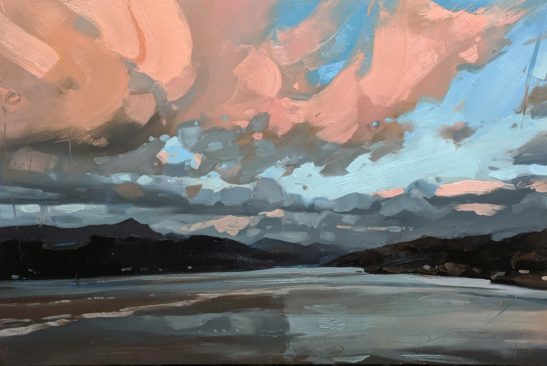 Mawddach Estuary 60 x 90 cm oil on board